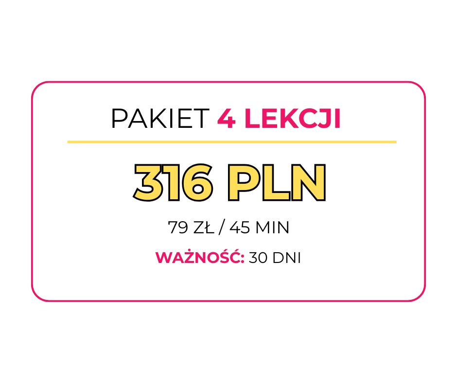 Pakiet 4 lekcji x 45 min zdjęcie 1