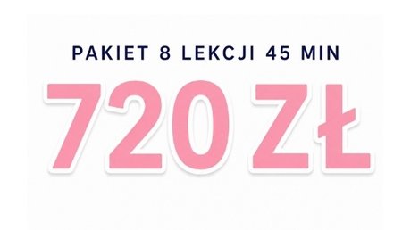 Pakiet 8 lekcji x 45 min