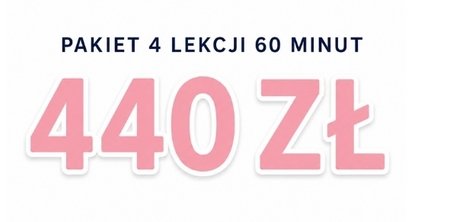 Pakiet 4 lekcji x 60 min