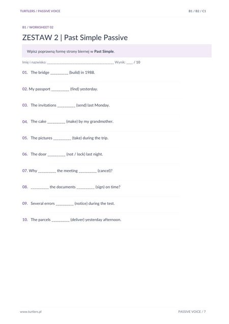 PASSIVE VOICE | B1 / B2 / C1 | TEORIA + PRAKTYKA