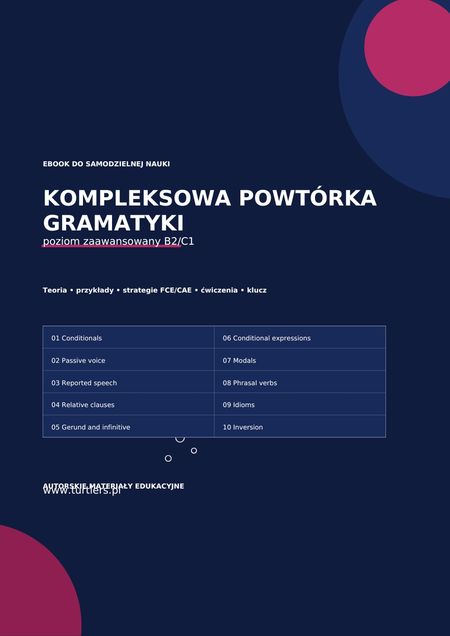 GRAMATYKA ZAAWASOWANA B2/C1 - KOMPLEKSOWA POWTÓRKA 