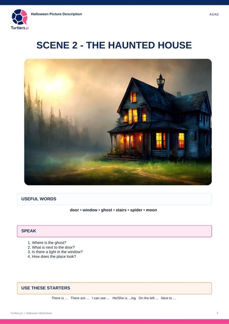 HALLOWEEN | PICTURE DESCRIPTION – 10 Spooky Scenes to Describe | A1/A2