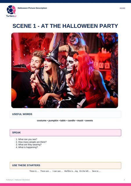 HALLOWEEN | PICTURE DESCRIPTION – 10 Spooky Scenes to Describe | A1/A2