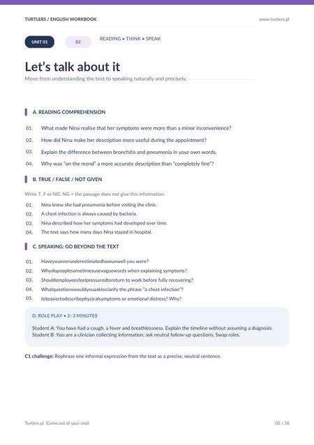 HEALTH & SICKNESS | A2/B1 | SPEAKING 