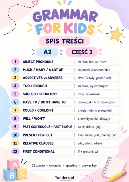 GRAMATYKA DLA DZIECI: A2 ( CZ. 2 ) 