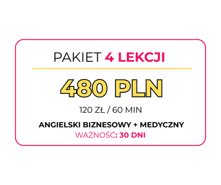 Pakiet 4 lekcji (angielski biznesowy ) 