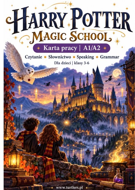HARRY POTTER | MAGIC SCHOOL | KARTA PRACY DLA DZIECI 3 - 6 KLASA | A2 
